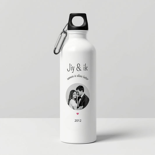 Botella personalizada con foto mediante sublimación