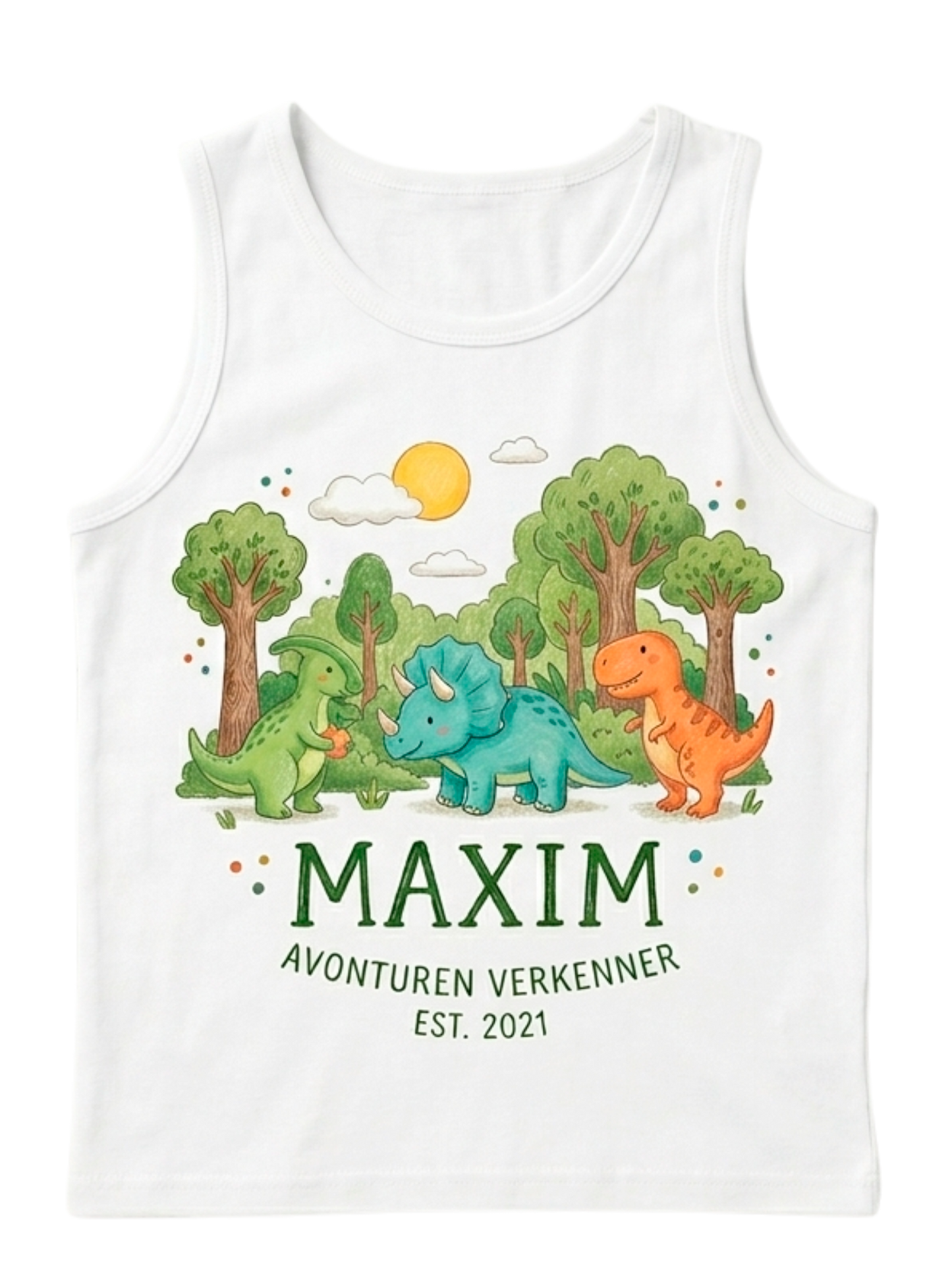 Camiseta Infantil de Tirantes Blanca – Perfecta para Personalizar