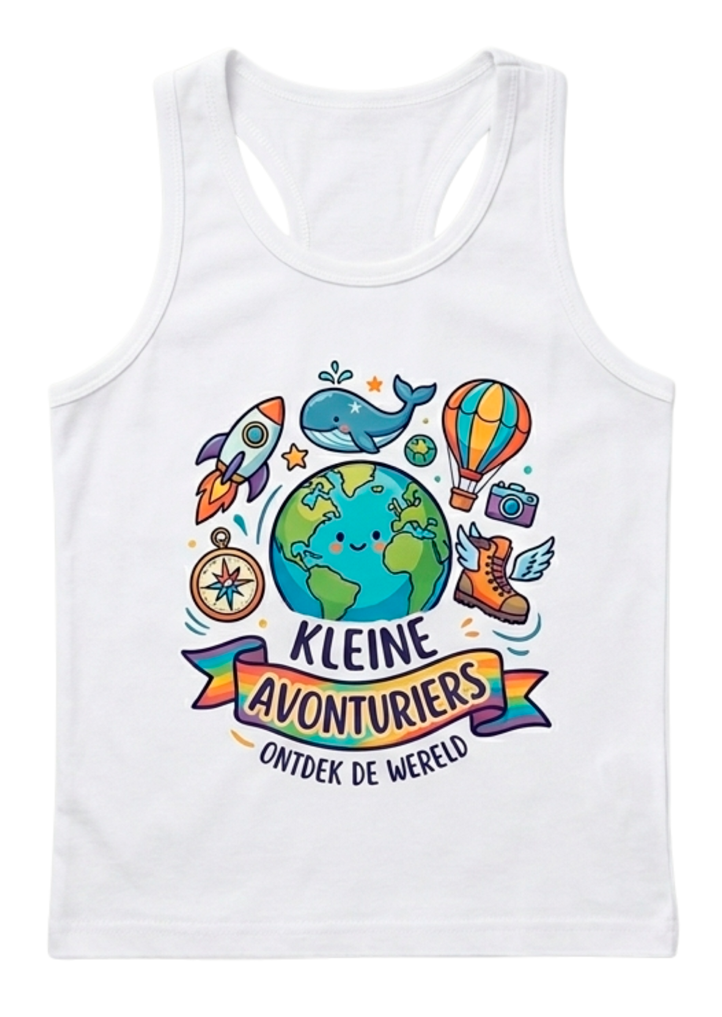 Camiseta Infantil de Tirantes Blanca – Perfecta para Personalizar