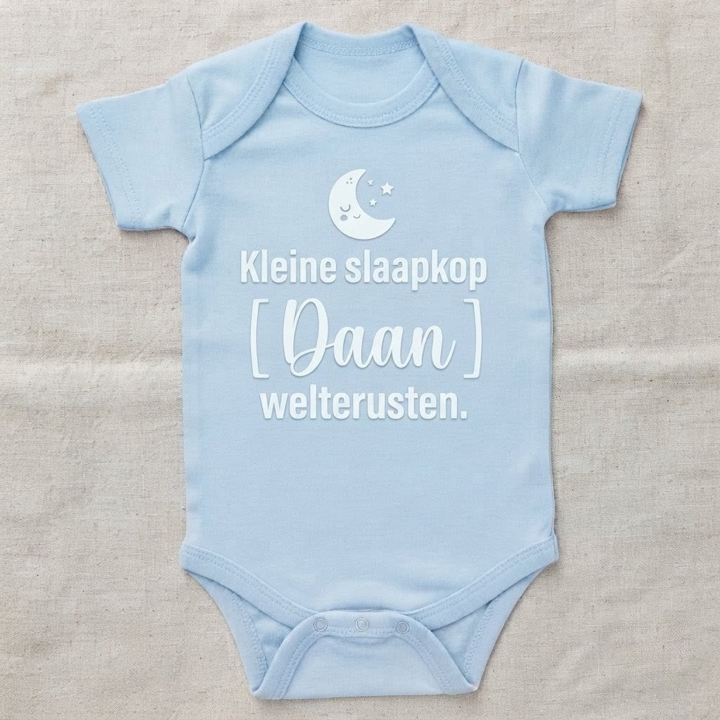 Body azul de bebé personalizado de manga larga