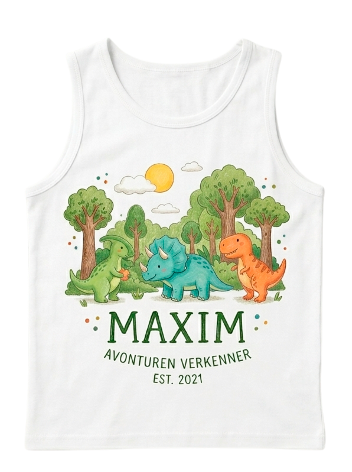 Camiseta infantil de tirantes personalizada con nombre