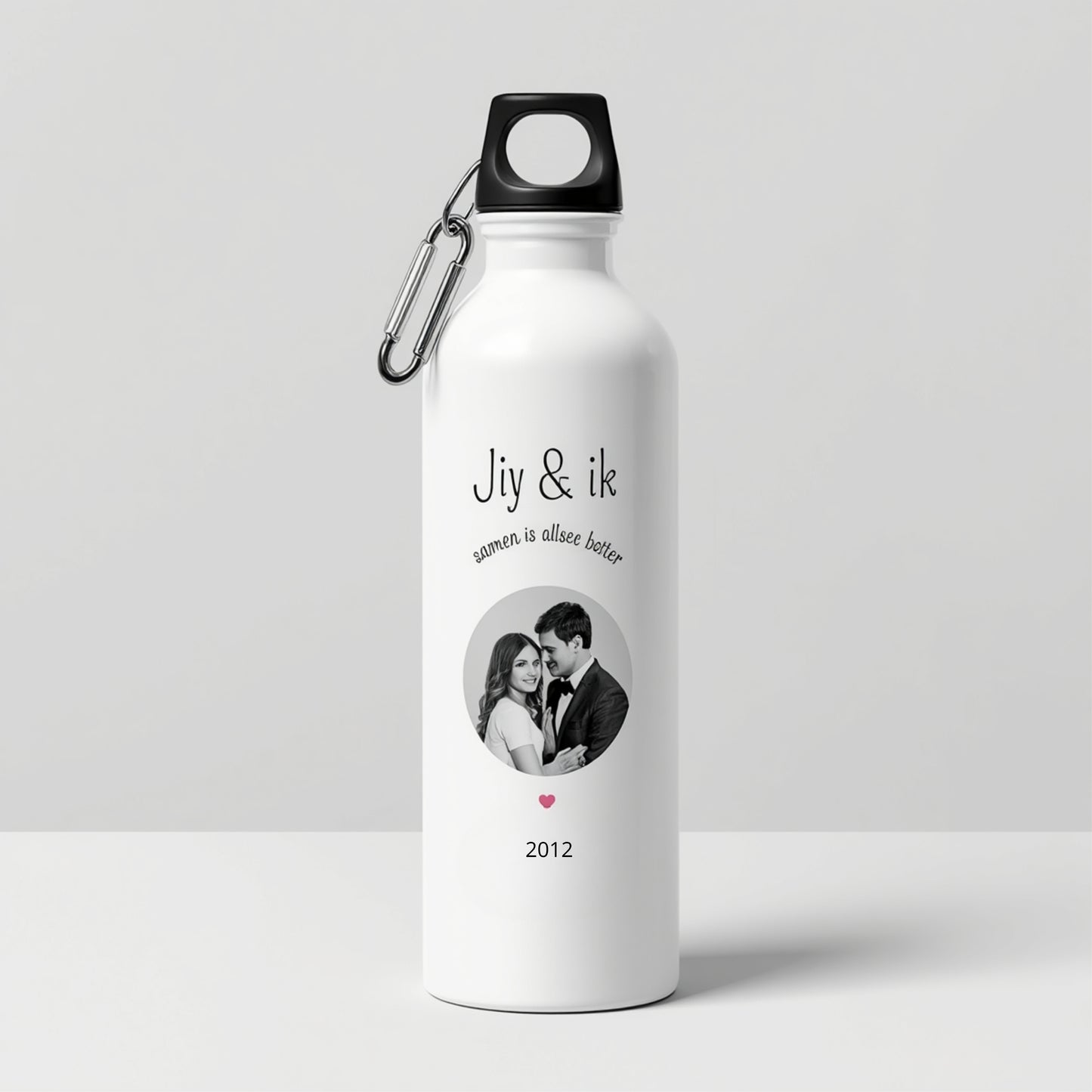 Botella personalizada con foto mediante sublimación