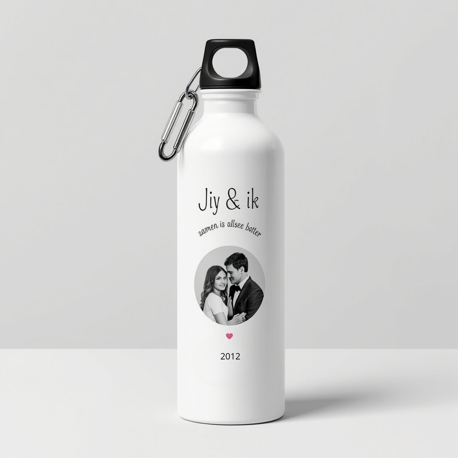 Botella personalizada con foto mediante sublimación