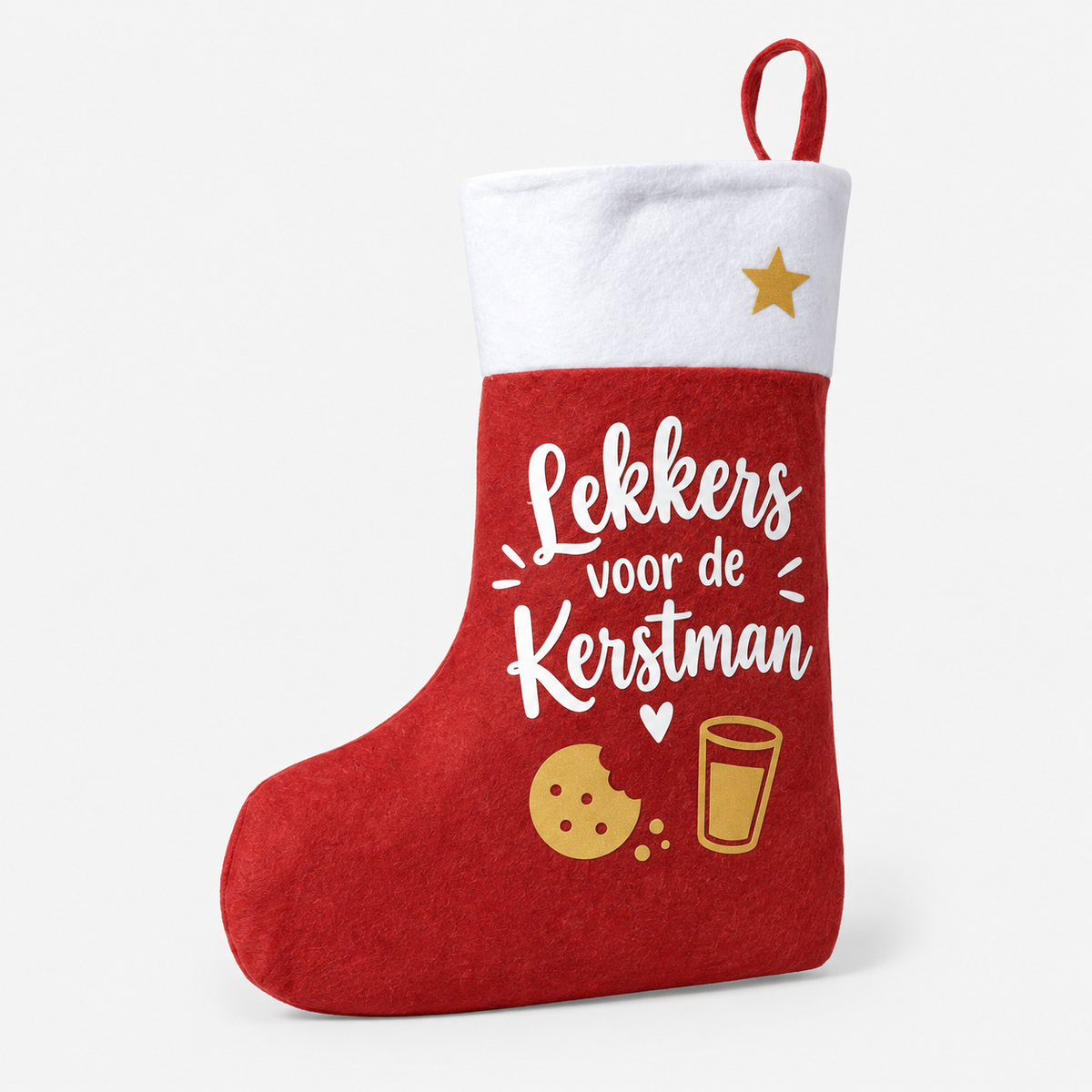 Gepersonaliseerde kerstsok met kersttekst en ontwerp voor de Kerstman