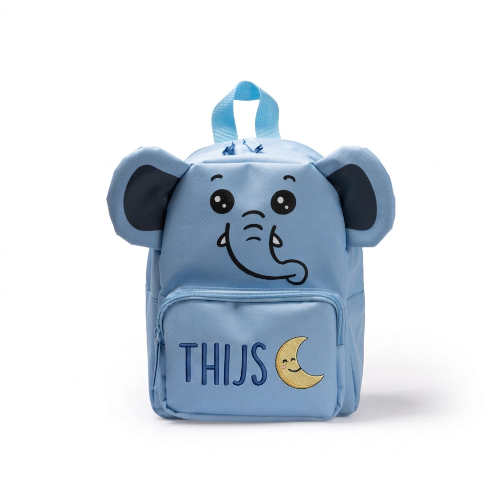 Mochila infantil personalizada con nombre y diseño de elefante