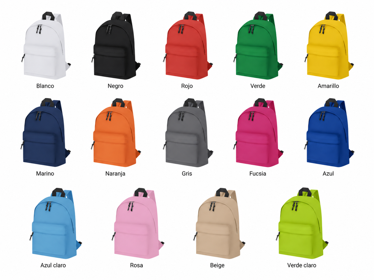 Mochila personalizada disponible en diferentes colores