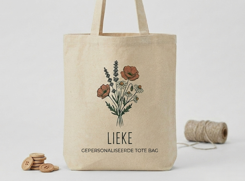 Sac fourre-tout en lin personnalisé