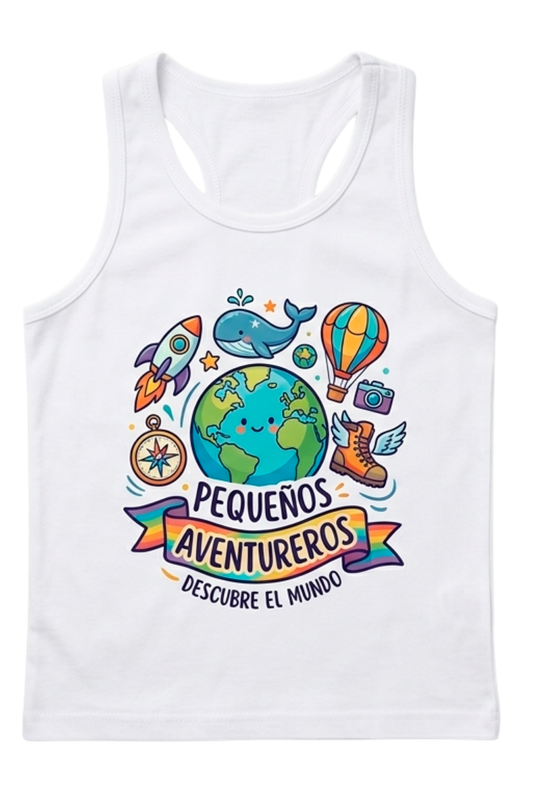 Camiseta Infantil de Tirantes Blanca – Perfecta para Personalizar