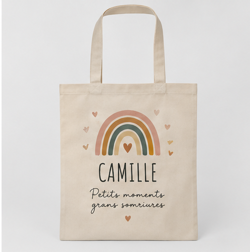 Tote bag personalizada con nombre e ilustración